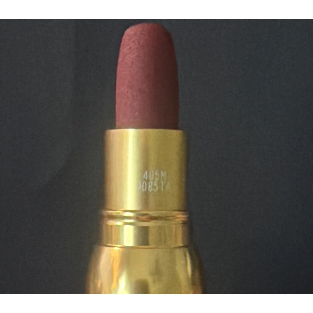 Women's Christian Louboutin Matte Dark Red Burgundy Lipstick in Gold Metal Case
